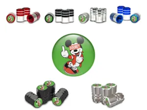 Tyres Valve Caps Car Minimal Look